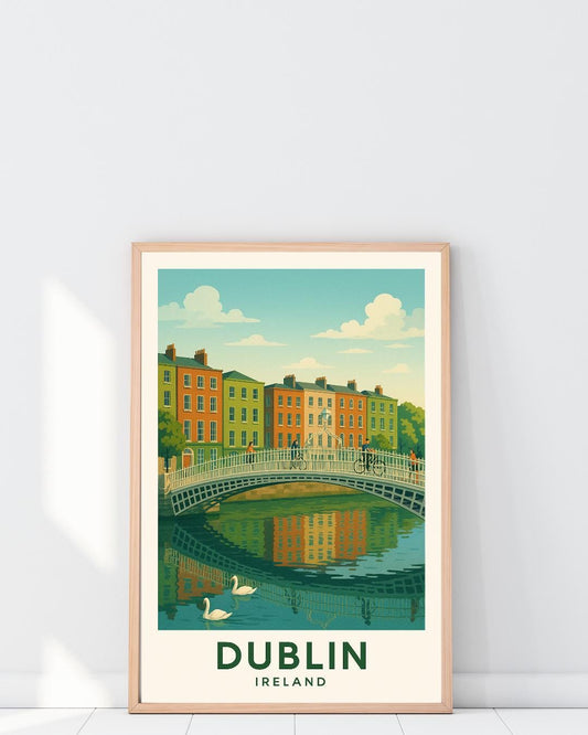 Dublin Poster, Ireland Wall Art, Dublin Wall Art, Dublin Print, Dublin Travel Print, Ireland, Wedding Gift, Birthday Present, Travel Decor