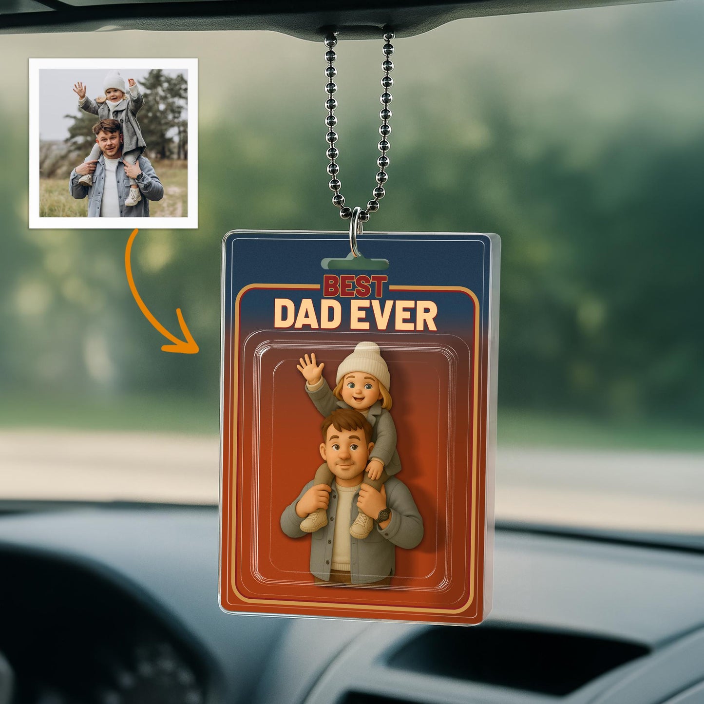 Custom Photo Dad And Kids Action Figure Acrylic Block, Personalized Father's Day Gift For Dad, Best Dad Ever Block Plaque, Gift For Husband