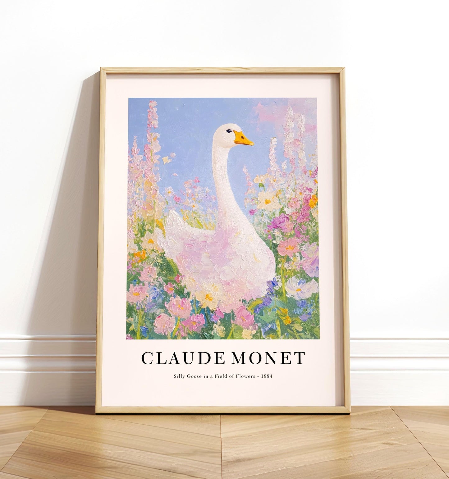Silly Goose Art Print: Monet Style French Wall Decor