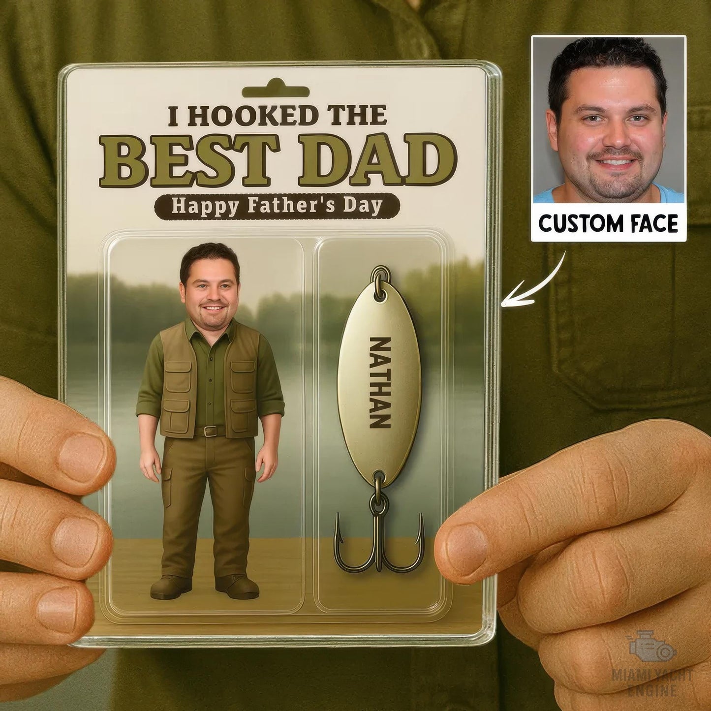 Custom Photo We Hooked The Best Dad Acrylic Block Plaque, Best Dad Fishing Acrylic Block Plaque, Father's Day Gift for Dad, Gift for Husband