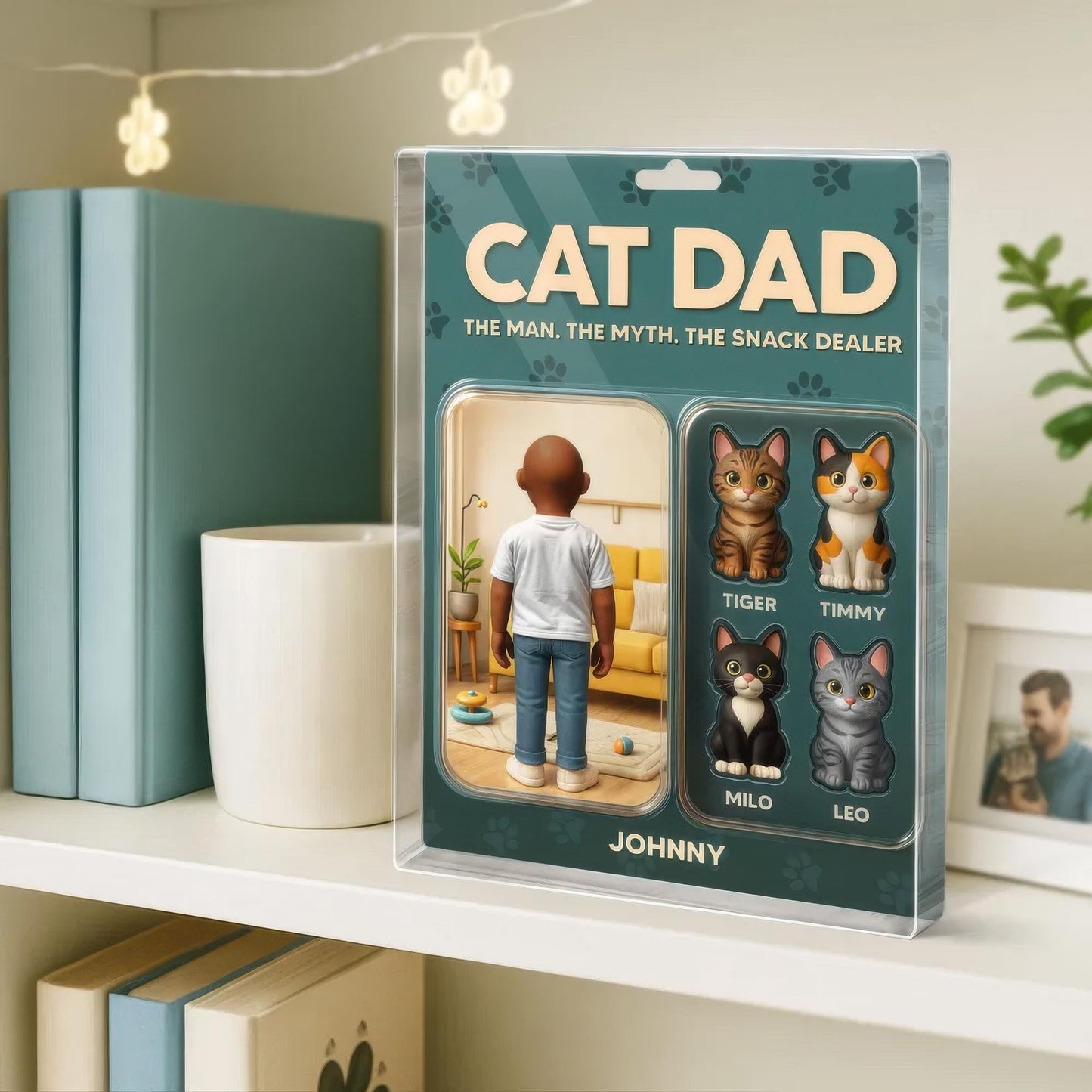 Custom Name Cat Dad The Name. The Myth. The Snack Dealer Acrylic Block, Cat Dad Acrylic Block, Father's Day Gift For Dad, Gift For Husband
