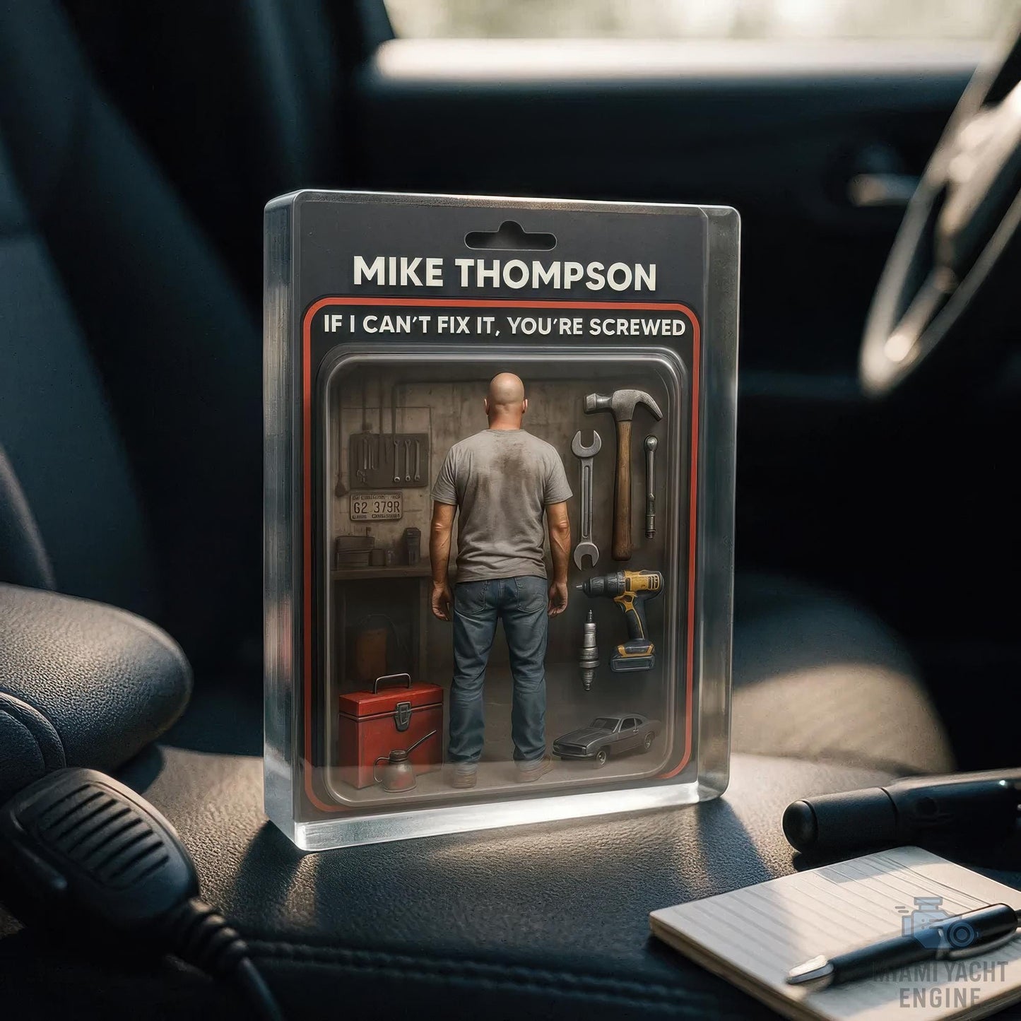 Custom Name If Dad Can’t Fix It, No One Can Acrylic Block Plaque, Dad's Workshop Tools Acrylic Block Plaque, Father’s Day Gift For Handy Dad