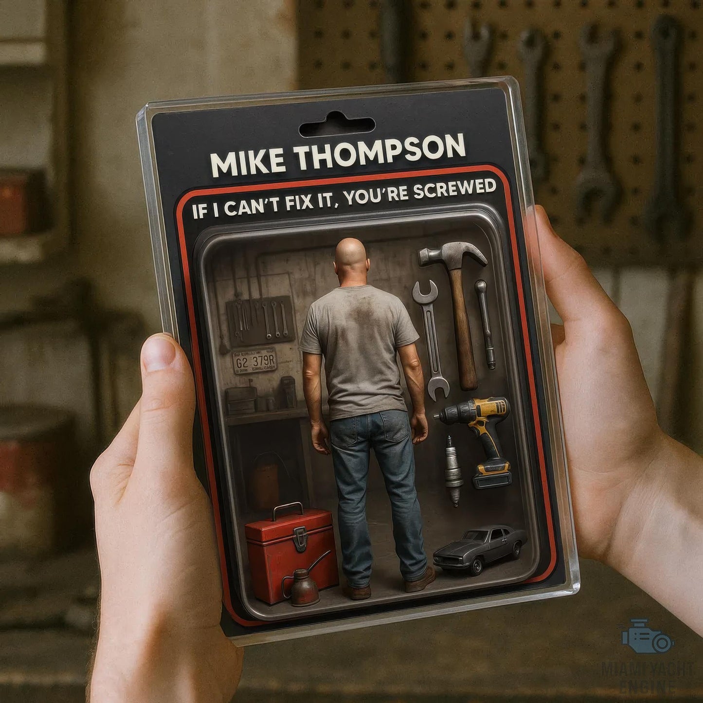 Custom Name If Dad Can’t Fix It, No One Can Acrylic Block Plaque, Dad's Workshop Tools Acrylic Block Plaque, Father’s Day Gift For Handy Dad