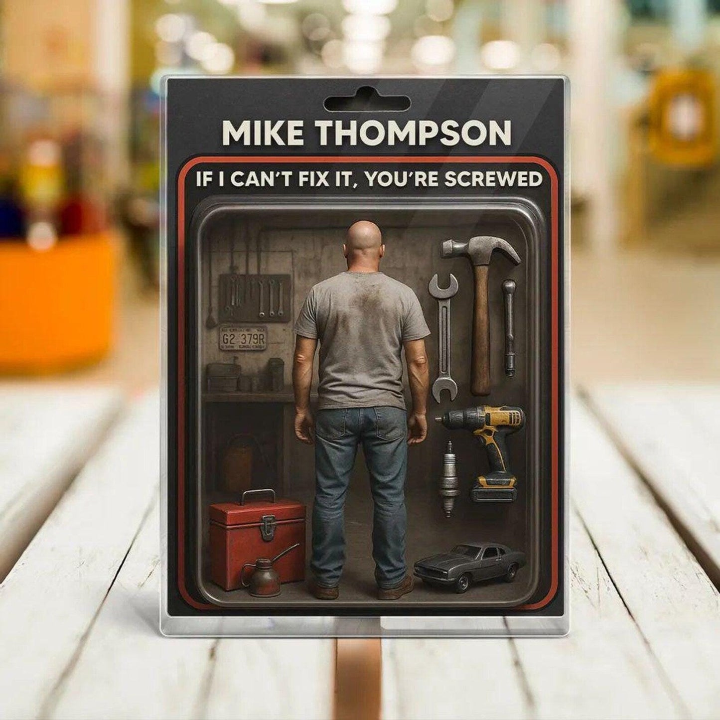 Custom Mechanic Dad Grandpa Gift, Personalized Dad Acrylic Block Plaque, Personalized Father's Day 2025 Gift For Dad, Mechanic Husband Gift