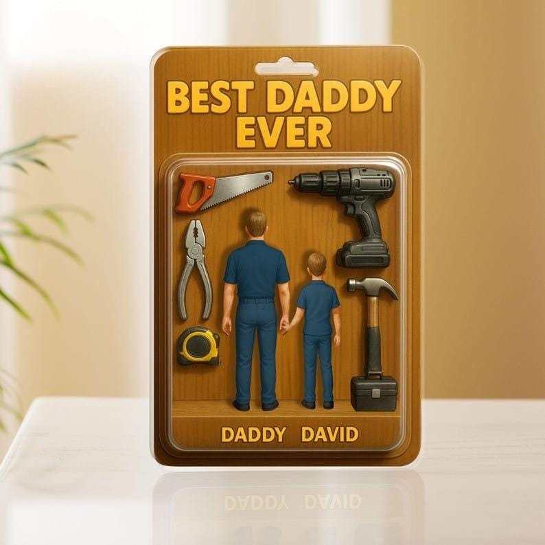Personalized Father's Day 2025 Gift For Dad, Custom Figure Acrylic Block, Best Dad Ever, Gift For Husband, Grandpa, Gifts For Him, Father