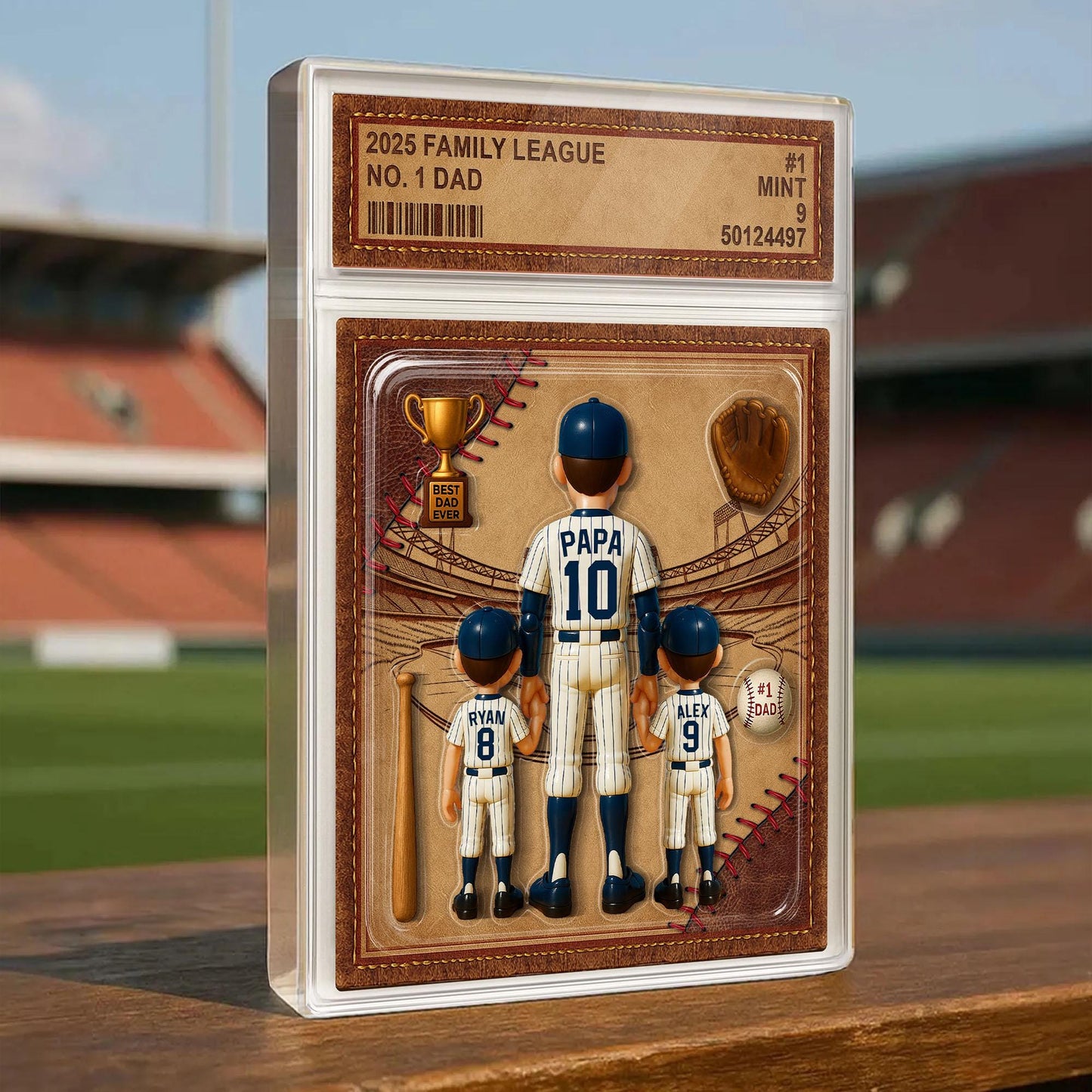 Personalized 2025 Family League No.1 Dad Acrylic Plaque – Custom Father’s Day Gift for Dad, Husband, Grandpa, Pop, Dad Acrylic Block Plaque
