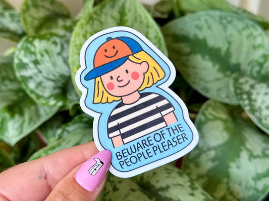 Beware of the Unbothered Waterproof Sticker, Mental Health Stickers, Handdrawn Art, Bestfriend Gifts, Positivity, Anxiety