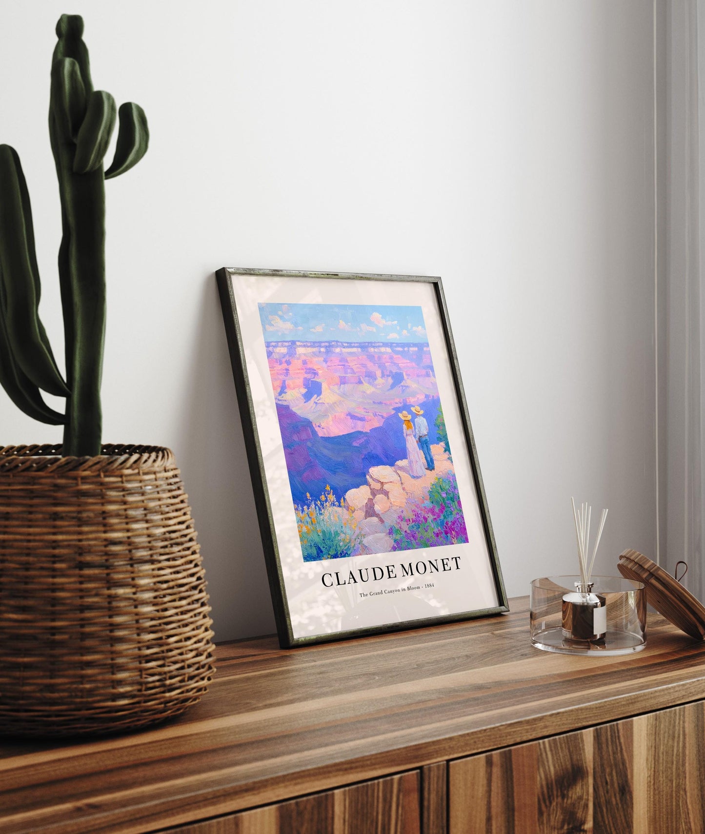 Grand Canyon Print: Claude Monet Style, Hiking Wall Art
