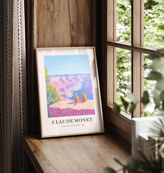 Monet Style Tabby Cat Print: Grand Canyon Poster
