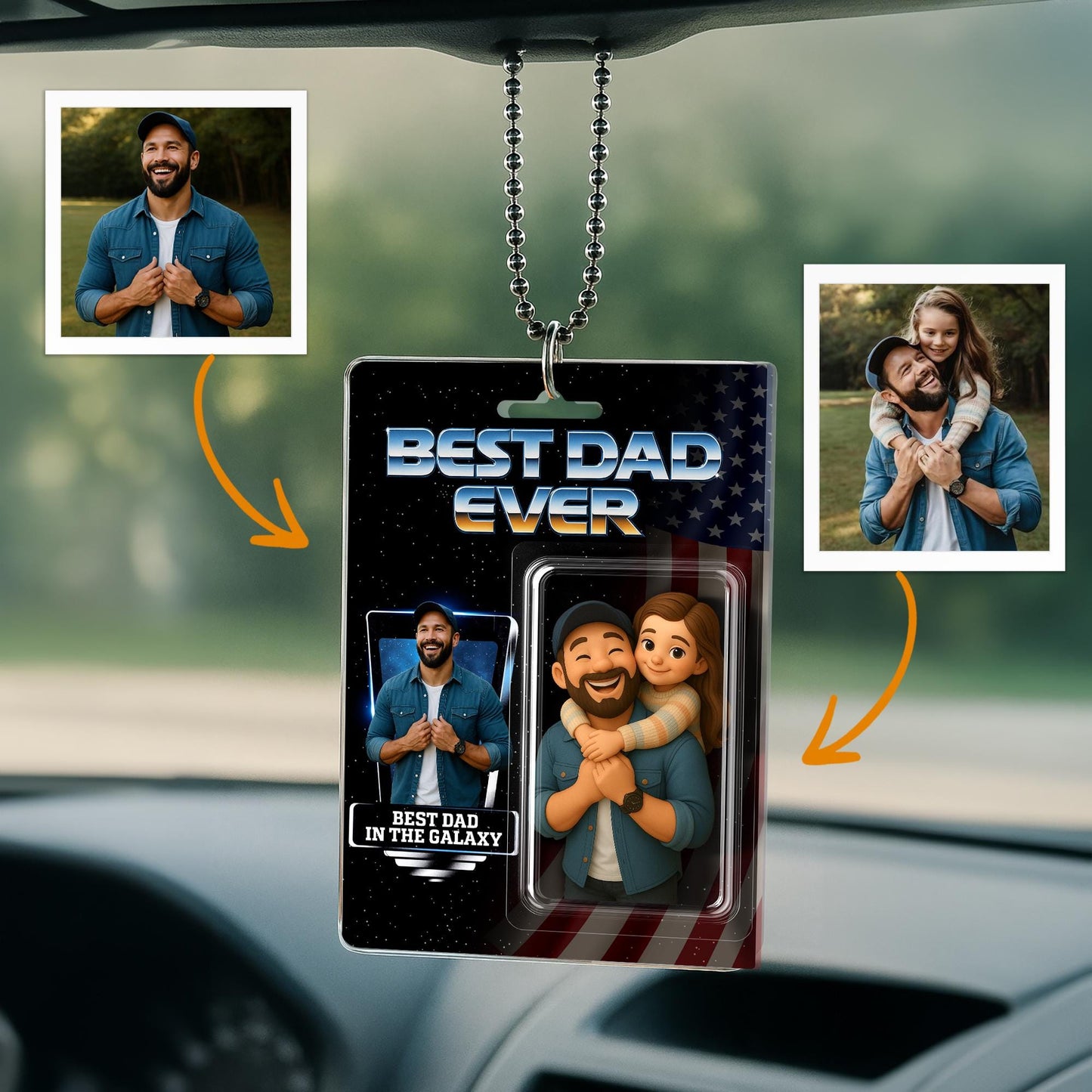 Custom Photo Dad And Kids Action Figure Acrylic Block, Personalized Father's Day Gift For Dad, Best Dad Ever Block Plaque, Gift For Husband