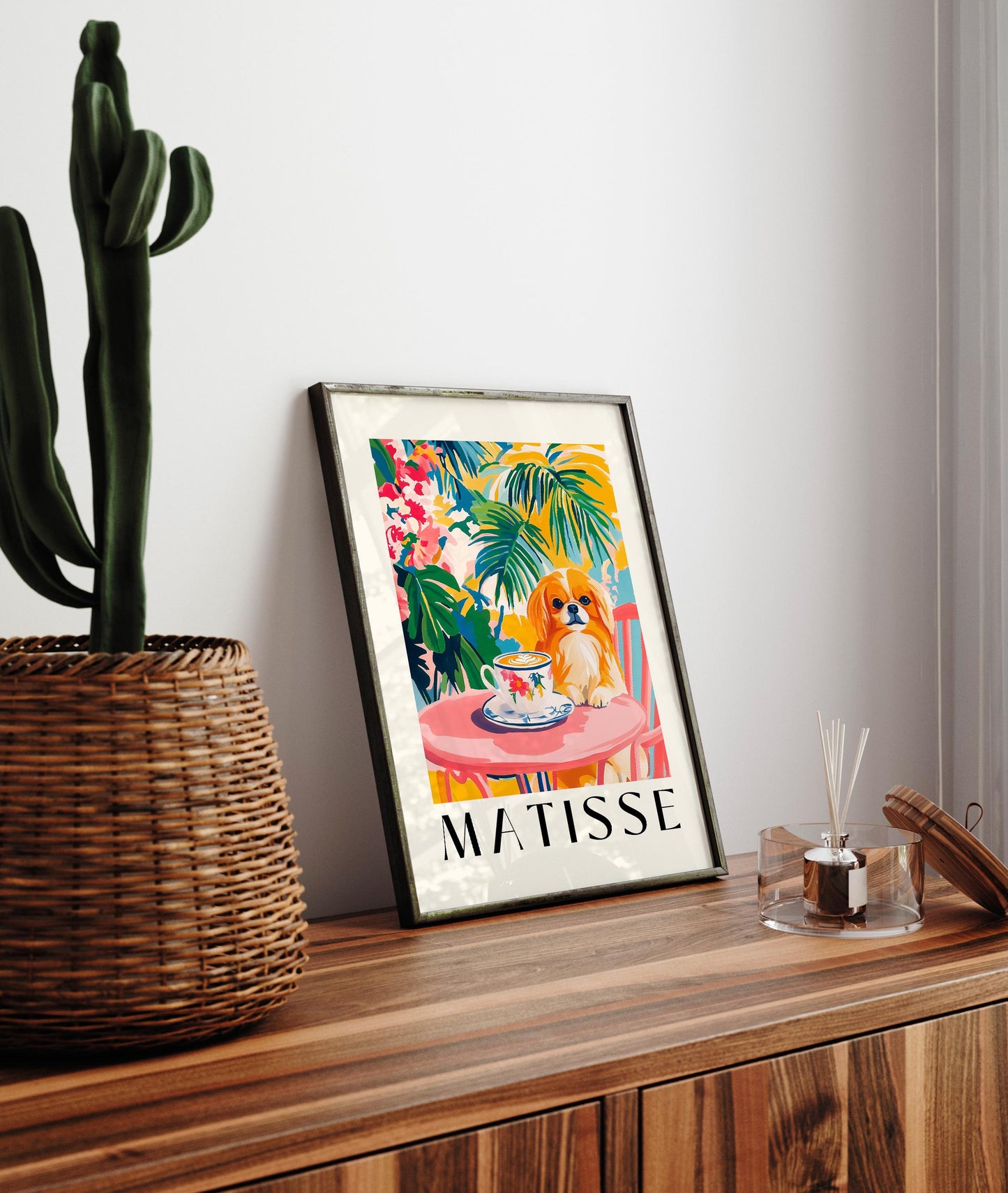Pekingese Coffee Print: Matisse Style Kitchen Wall Art