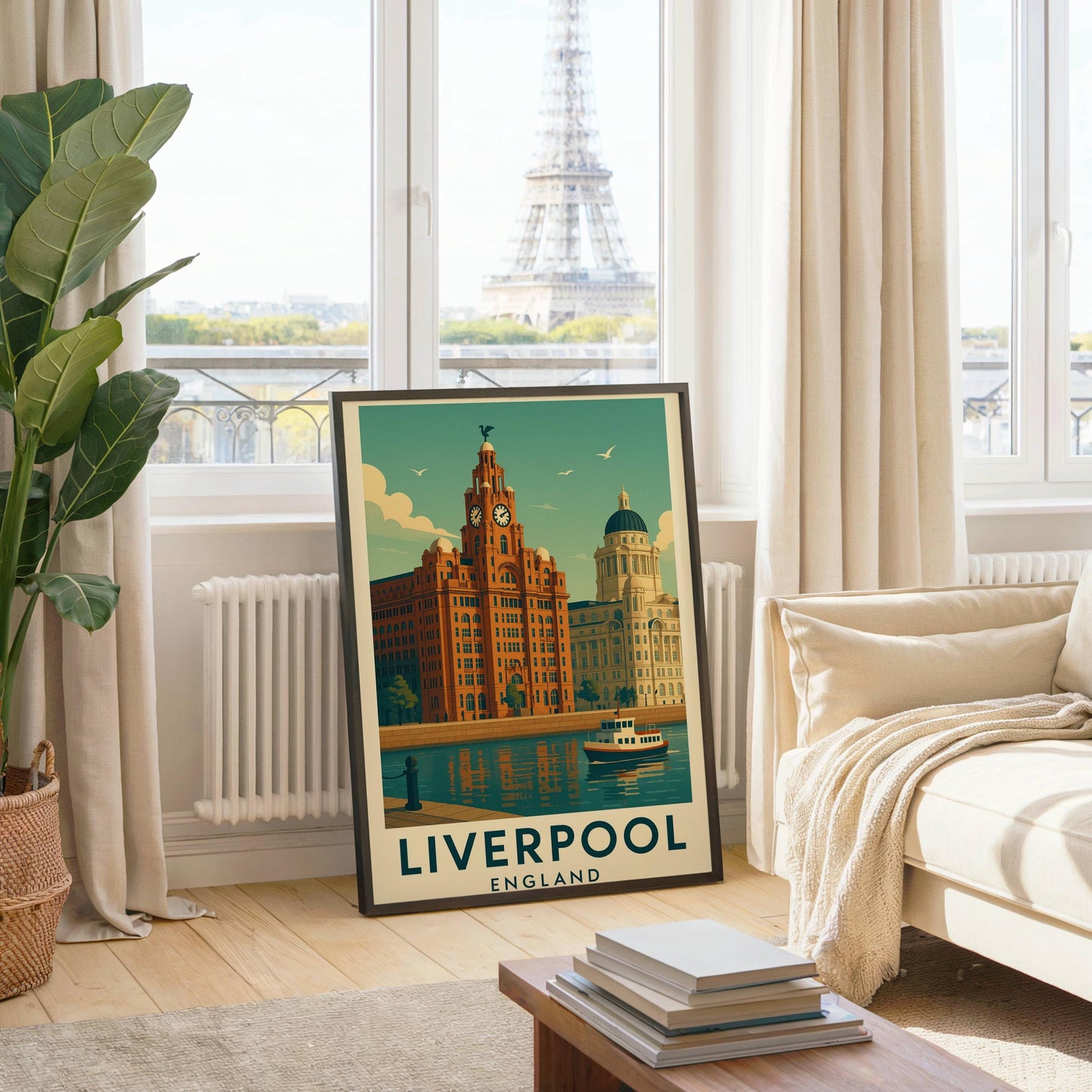 Liverpool Poster Wall Art, Liverpool Travel Print, Britain Wall Art, Wedding & Birthday Gift, Travel Home Decor, UK Modern Cityscape Artwork