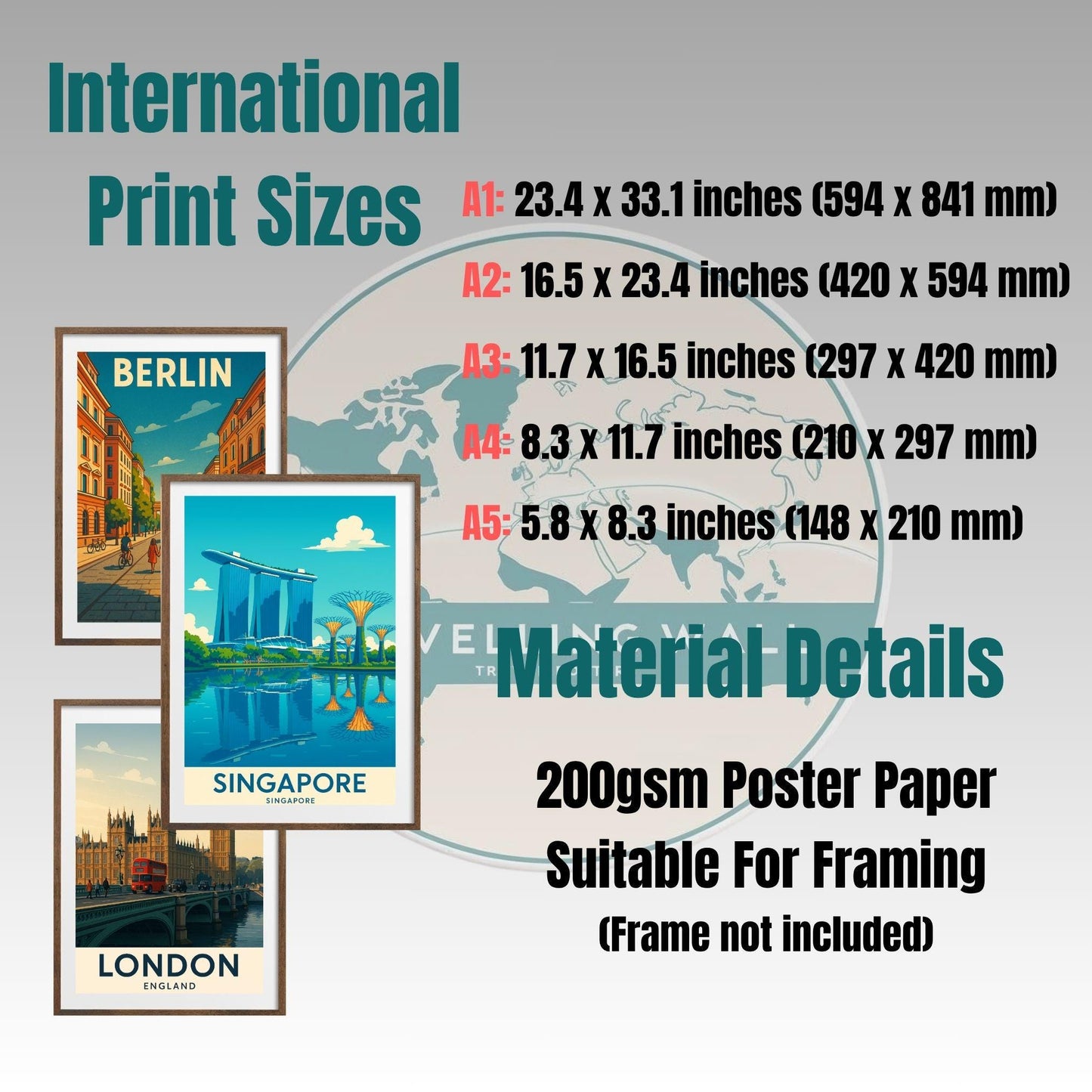 Scafell Pike The Lake District Keswick Poster Artwork, Three Peaks Challenge Mountain Climbing Print, Home Décor Gift for Wedding & Birthday