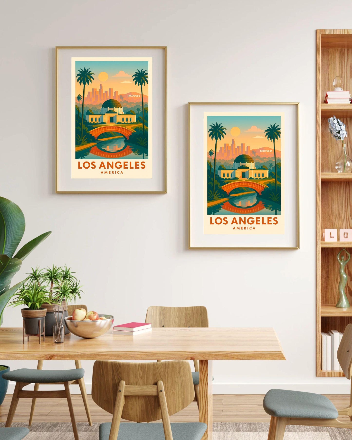 Los Angeles Travel Wall Art, LA Skyline Travel Decor, Birthday & Wedding Gift, Home or Office Poster, California City Map Print, Los Angeles