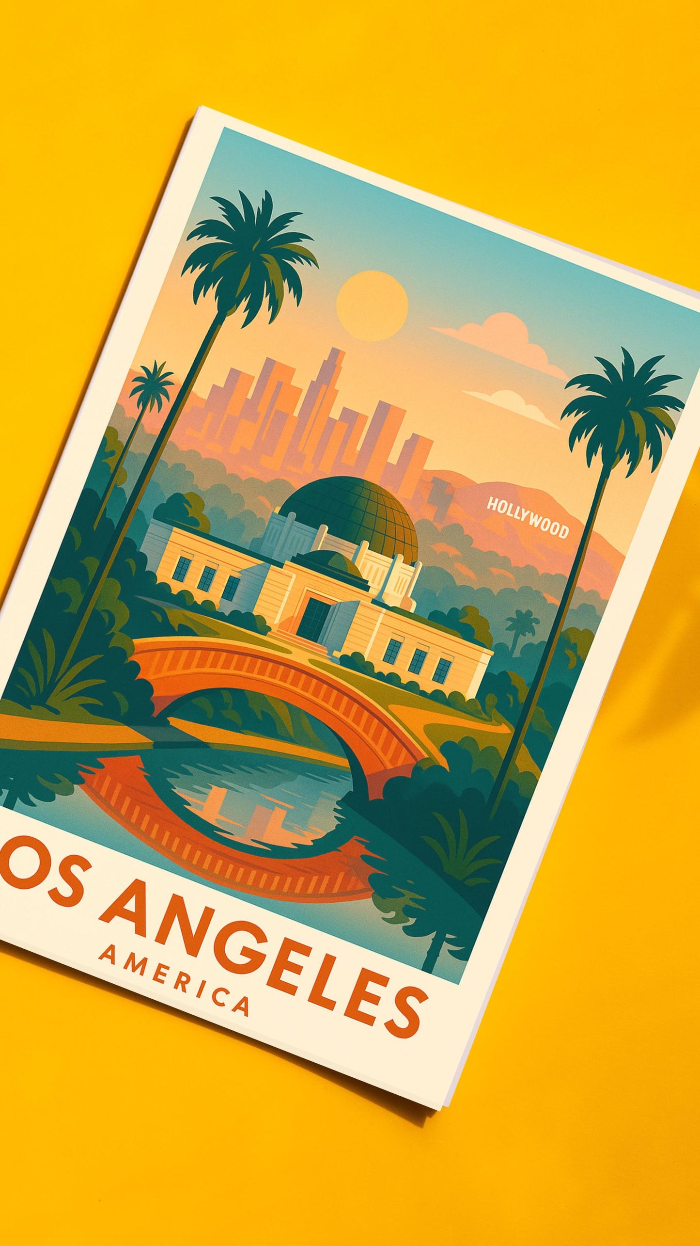 Los Angeles Travel Wall Art, LA Skyline Travel Decor, Birthday & Wedding Gift, Home or Office Poster, California City Map Print, Los Angeles