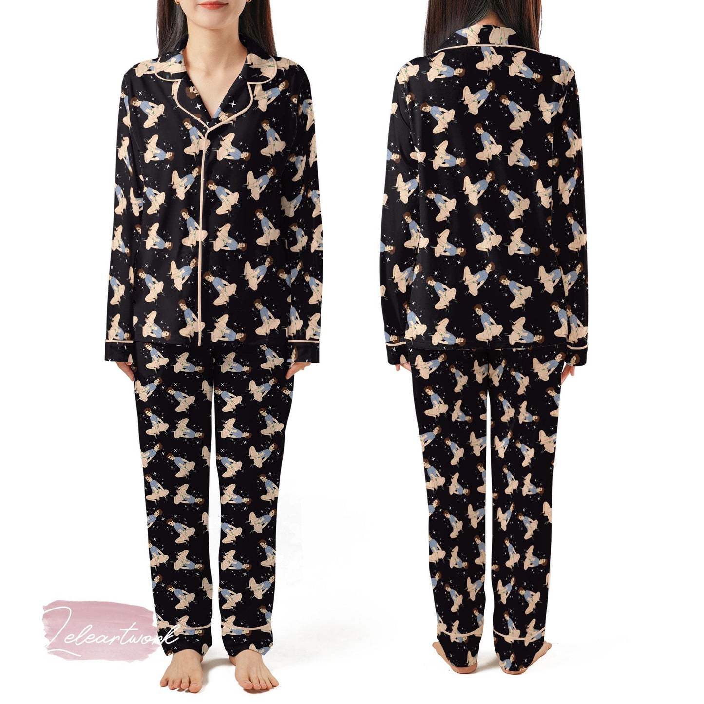 The Ass Of A Killer Bella Set – Spicy Pin-Up Pajama Shorts | Retro Star Nightwear | Sassy Fandom Lounge Gift