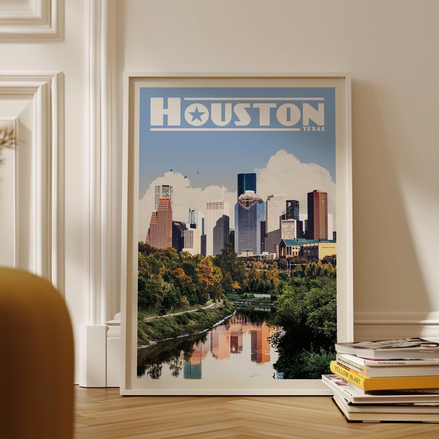 Houston Wall Art, Houston Skyline, Texas Poster, Texas Wall Art, Houston Poster, Houston Gift, Vintage East Texas Poster, Houston Map
