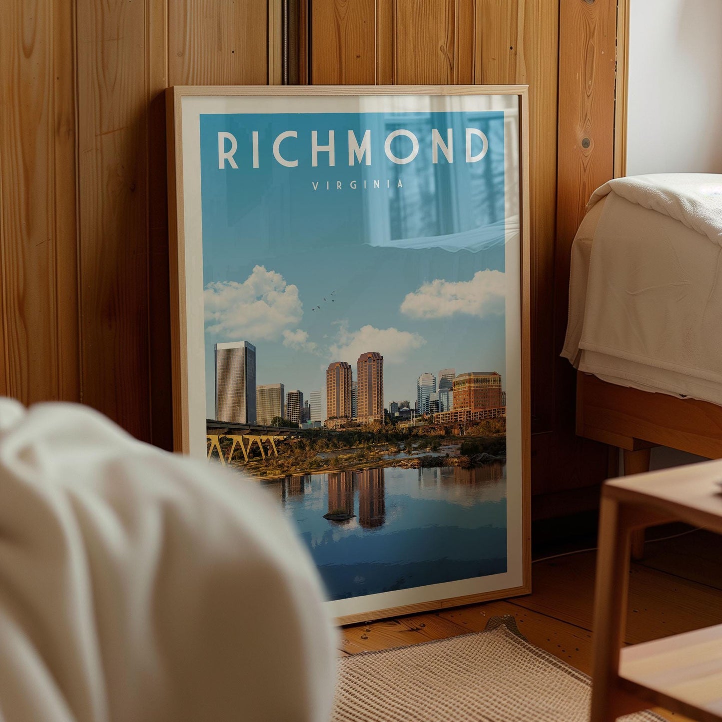 Richmond Virginia Print, Richmond Skyline Poster, Richmond Wall Art, Richmond Canvas, Richmond Map, Richmond Home Decor, Richmond Gift