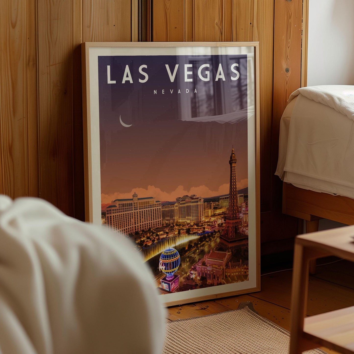 Las Vegas Poster, Las Vegas Wall Art Print | Vintage Nevada Travel Poster | Las Vegas Print, Unique Travel Gift