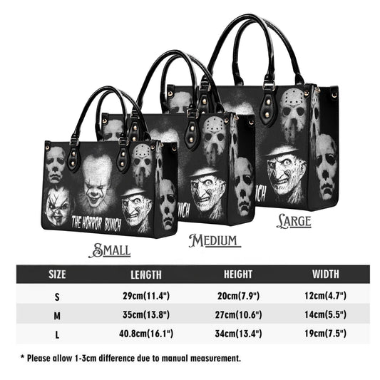 The Horror Bunch Handbag| Horror Handbag | Top-Grain Leather| Vegan Leather | Scary Movie Lovers Bag | Custom Tote Bag | Scary Movie Lovers