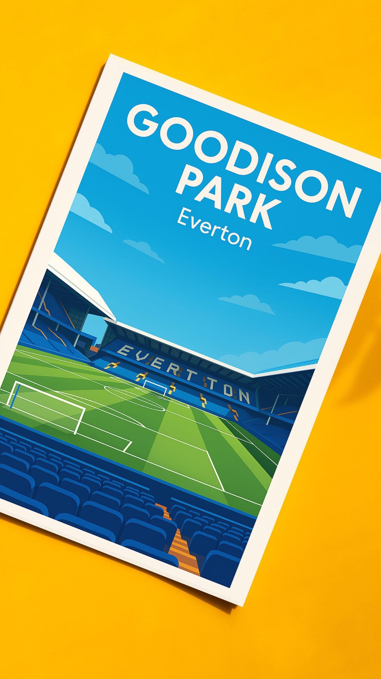 Everton FC Goodison Park Poster Wall Art, Football Premier League Print, Home Décor Gift for Wedding & Birthday, Goodison Football Stadium