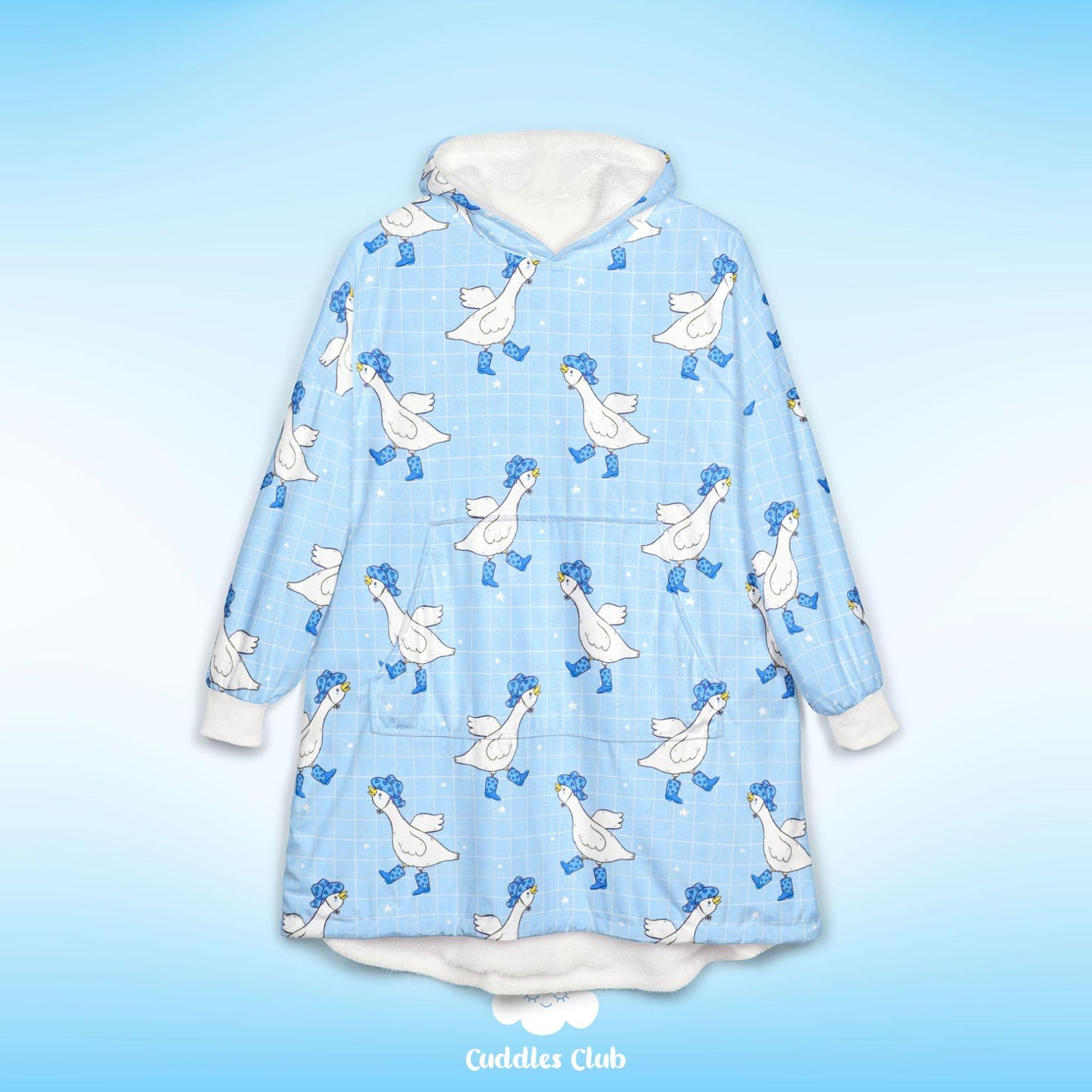 Pastel Silly Goose Hooded Blanket - Unisex