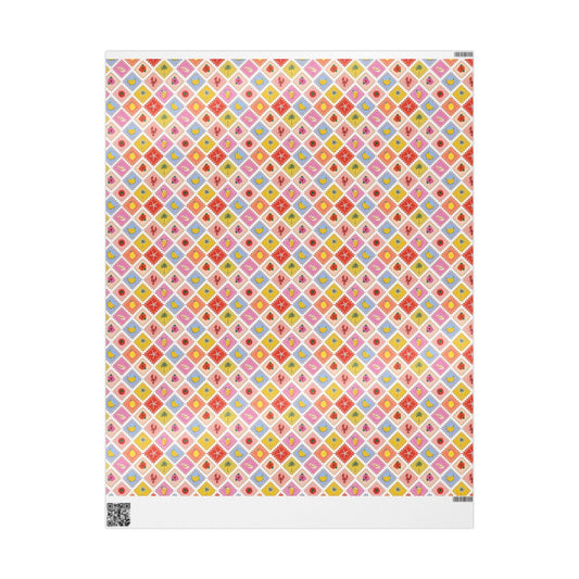 Tropical fruits Wrapping Paper Coconut girl Hibiscus Beach Exotic fruits Lemon Hawaii Birthday bachelorette ocean coastal wedding wrapping