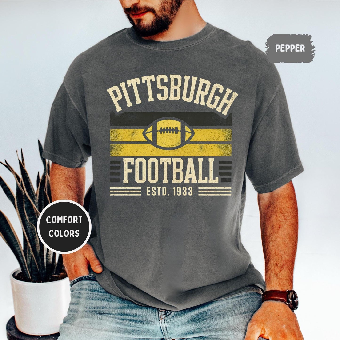 Pittsburgh Team Mascot Shirt, Floral Spirit Mascot Sweatshirt, Game Day Tee, Abstract Flower Football Sports Shirt, Cheerleader Gift Shirt