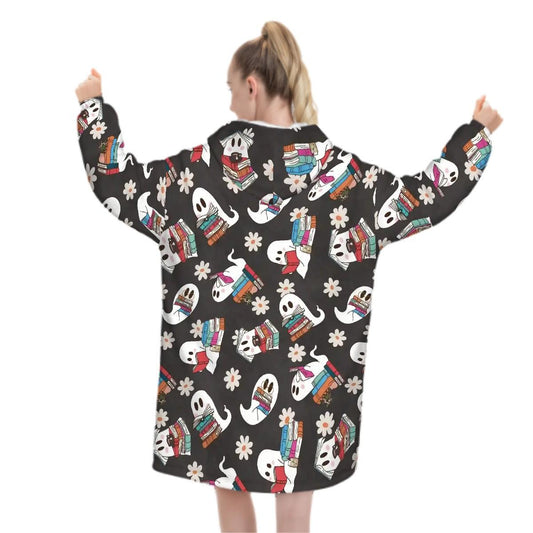 Booooooks Adult Blanket Hoodie please read description reader gift, comfy hoodie