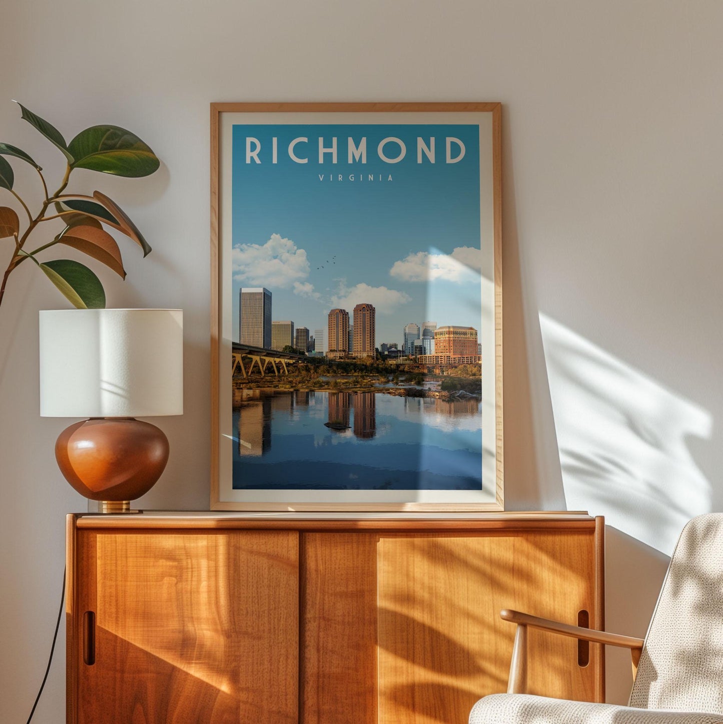 Richmond Virginia Print, Richmond Skyline Poster, Richmond Wall Art, Richmond Canvas, Richmond Map, Richmond Home Decor, Richmond Gift