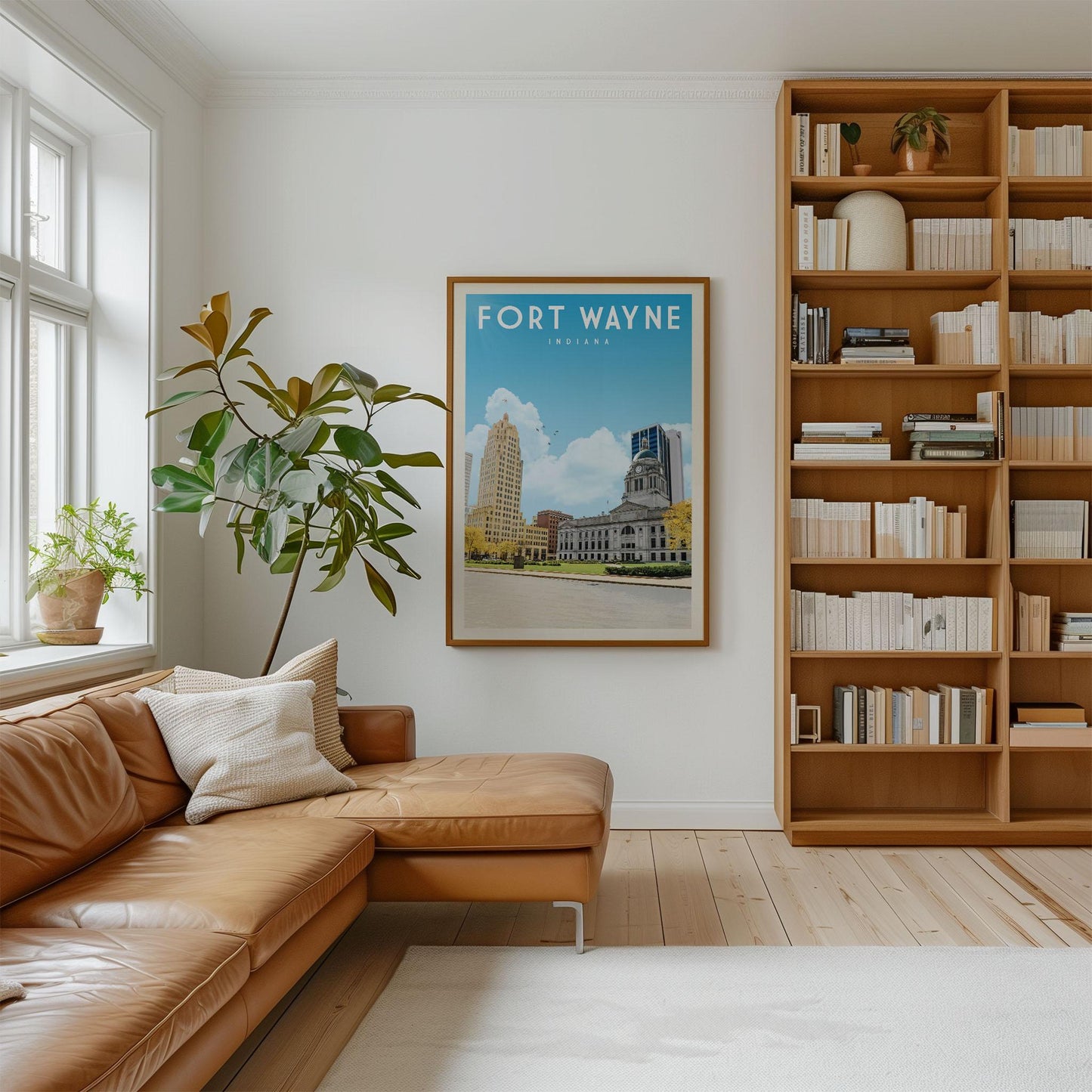 Fort Wayne Indiana Print, Fort Wayne Indiana Wall Art, Fort Wayne Poster, Indiana Poster, Fort Wayne Skyline, Indiana Wall Art