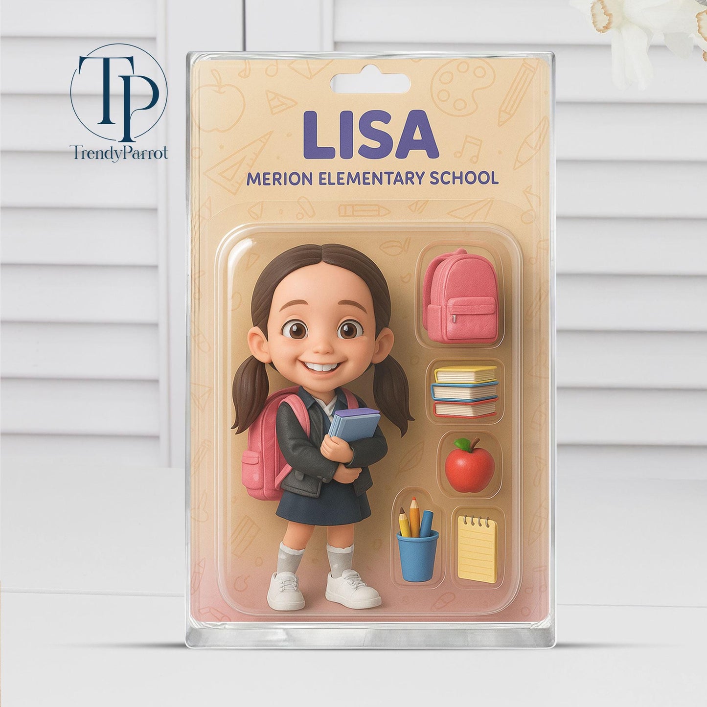 Personalized Back to School Gifts for Kids, Custom Photo Action Figure Acrylic Block, Unique Student Gift, First Day of School Gifts for Kid