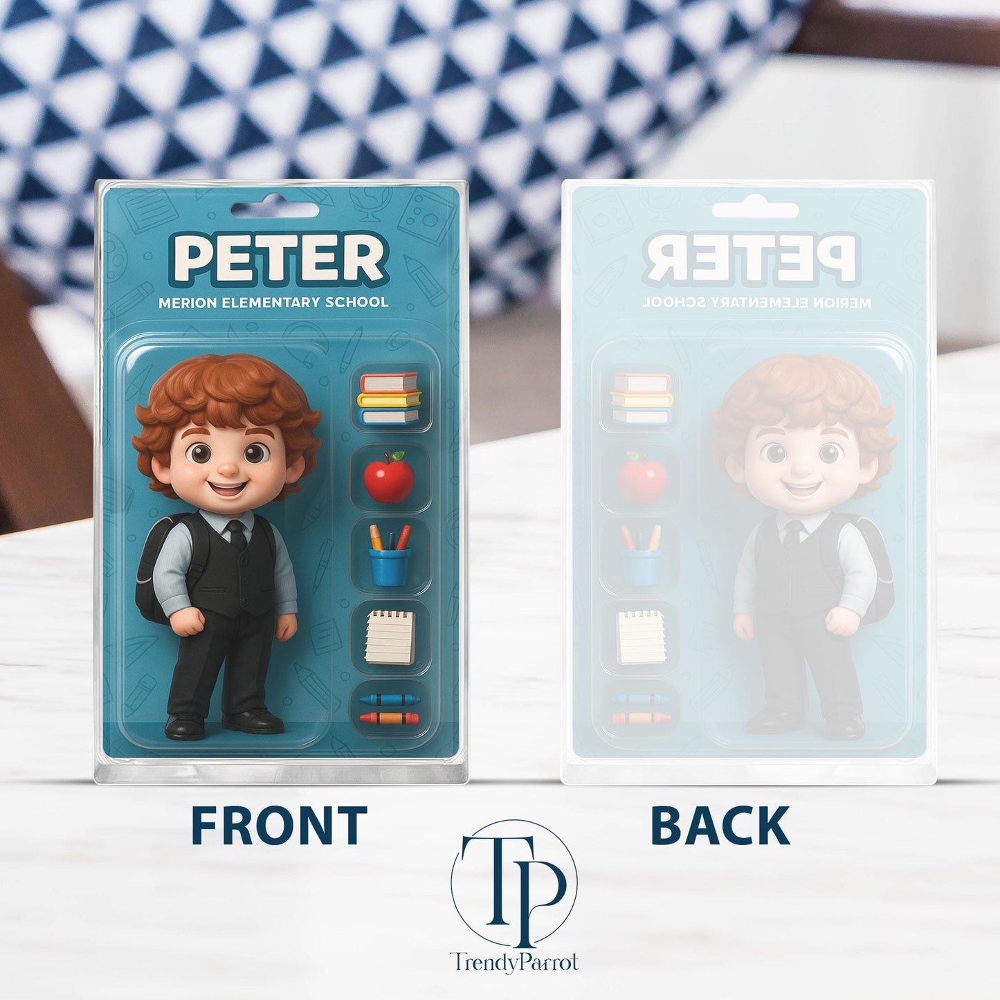 Personalized Back to School Gifts for Kids, Custom Photo Action Figure Acrylic Block, Unique Student Gift, First Day of School Gifts for Kid