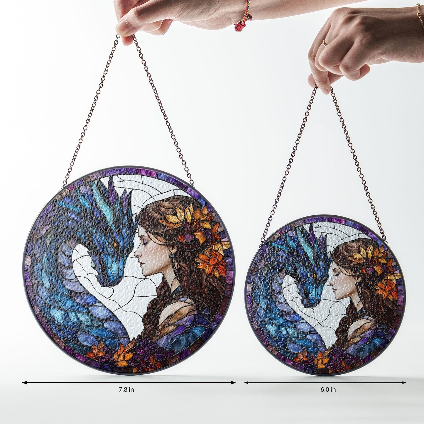 Dragon Glass Suncatcher, Dragon Lovers Gift, Dragon Inspired Art, Dragon Ornament, Fantasy Dragon Window Hanging, Ornament Gift for Mythical