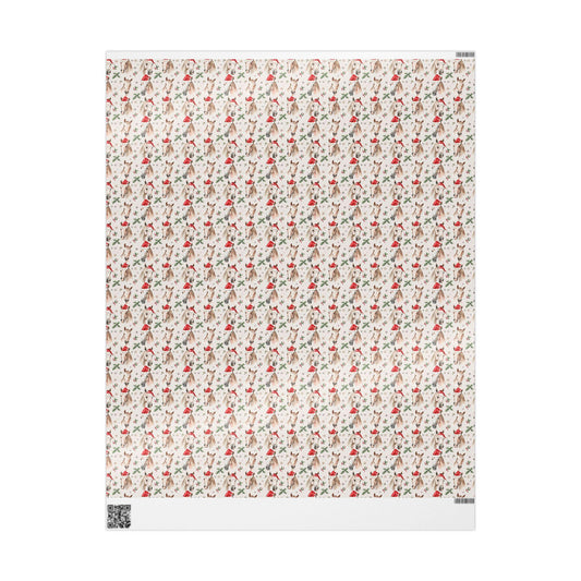 Christmas Horse Wrap with Santa, Equestrian Holiday Gift Paper, Cowgirl Xmas Wrap, Winter Riding Present, Horse Lover Festive Paper