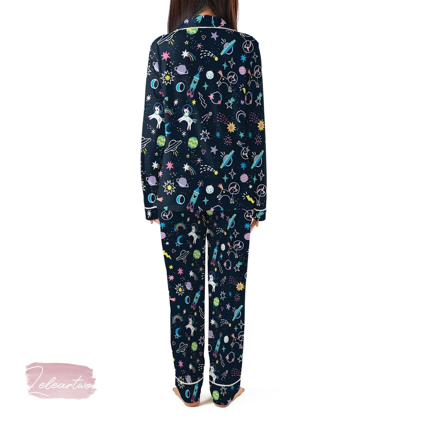 Space Magic Set – Cute Cosmic Pajama Shorts | Galaxy Astronaut Sleepwear | Fun Star Lounge Gift