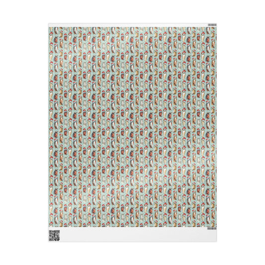 Equestrian Christmas Gift Wrap, Horse Lover Wrapping Paper, Cowgirl Winter Holiday Wrap, Riding Scene Present Paper
