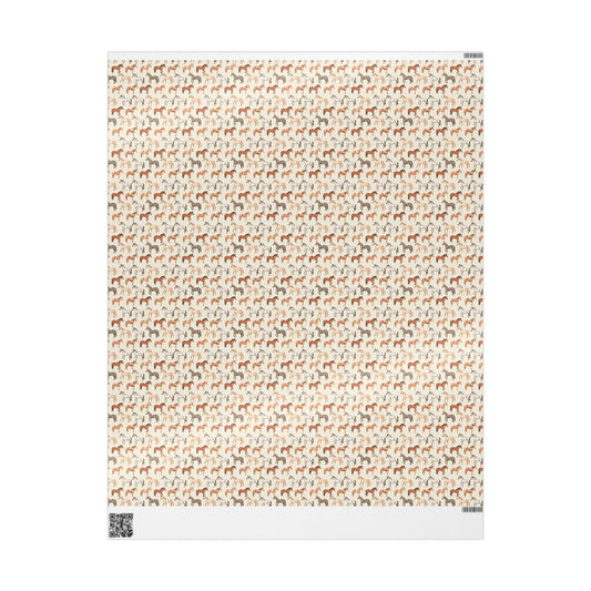 Horse Lover Wrapping Paper, Equestrian Gift Wrap, Horseback Riding Present, Animal Lover Paper, Gift for Rider, Horse Owner Wrap
