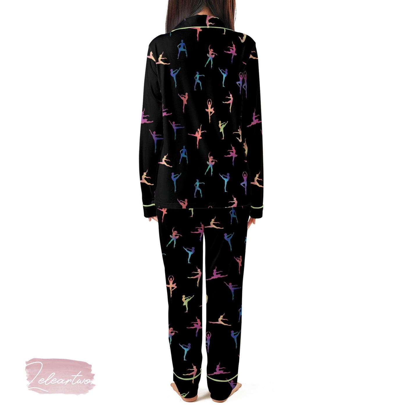 Ballet Dancer Set – Colorful Dance Pajama Shorts | Rainbow Ballerina Sleepwear | Elegant Nightwear Gift