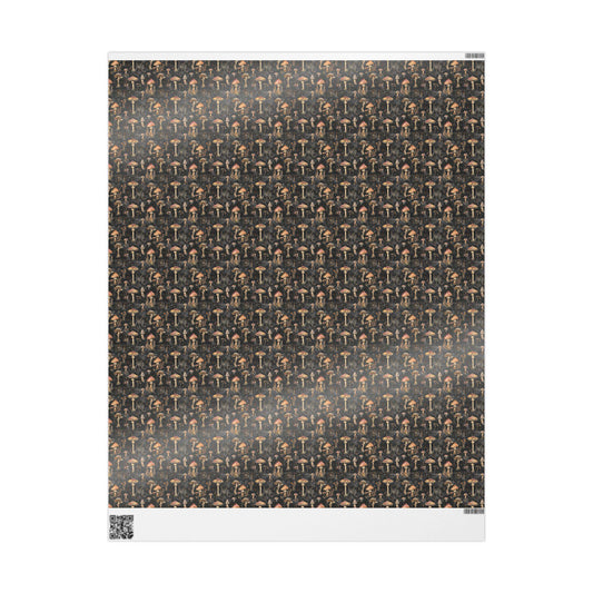 Cottagecore Mushroom Wrapping Paper | Toadstool and Fungi Gift Wrap Sheets for Nature Lovers | Boho Forest Packaging