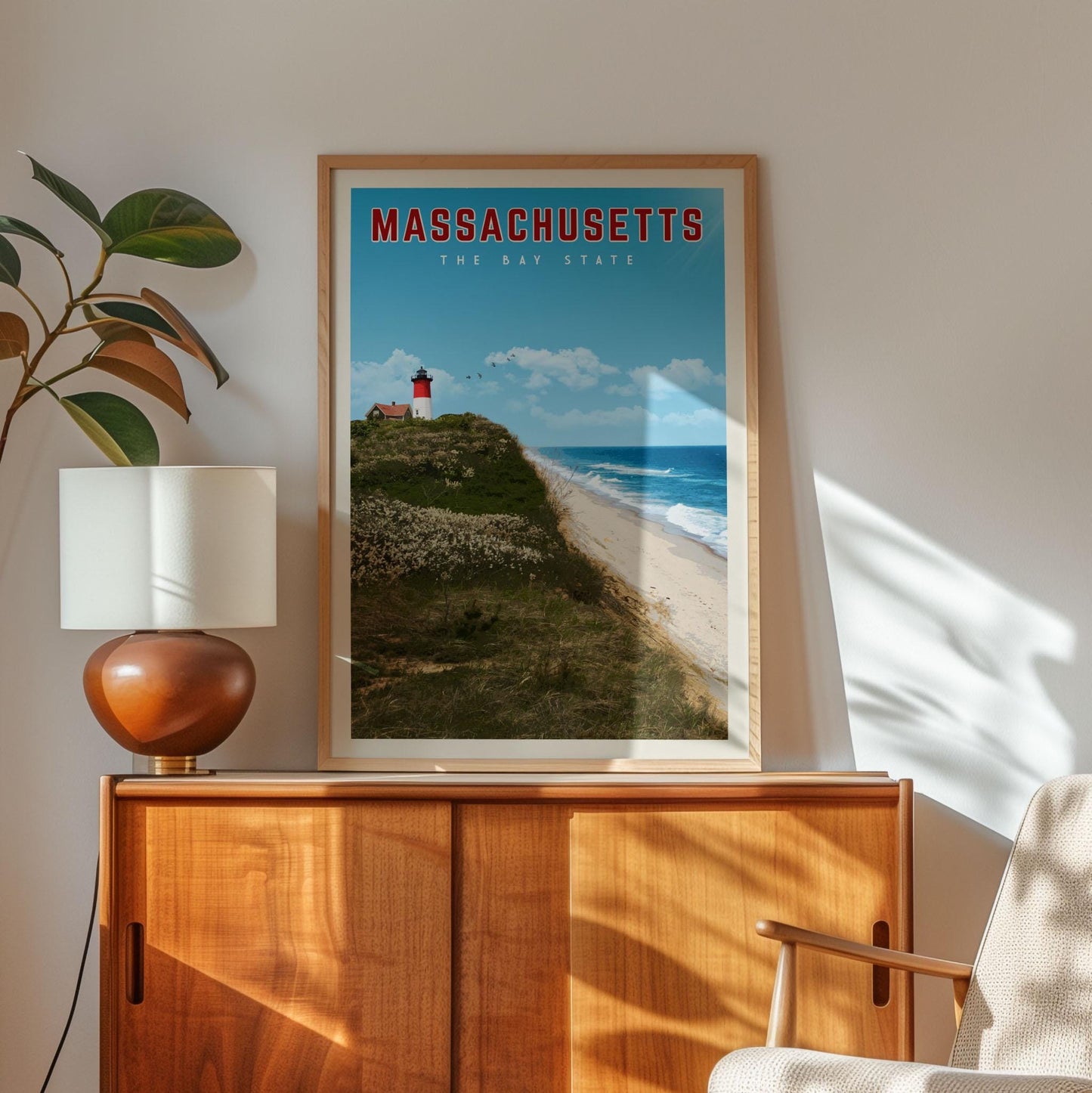 Massachusetts Travel Poster, Massachusetts Art Print, Massachusetts Gift, Boston Wall Art, Massachusetts Home Decor, Massachusetts Canvas