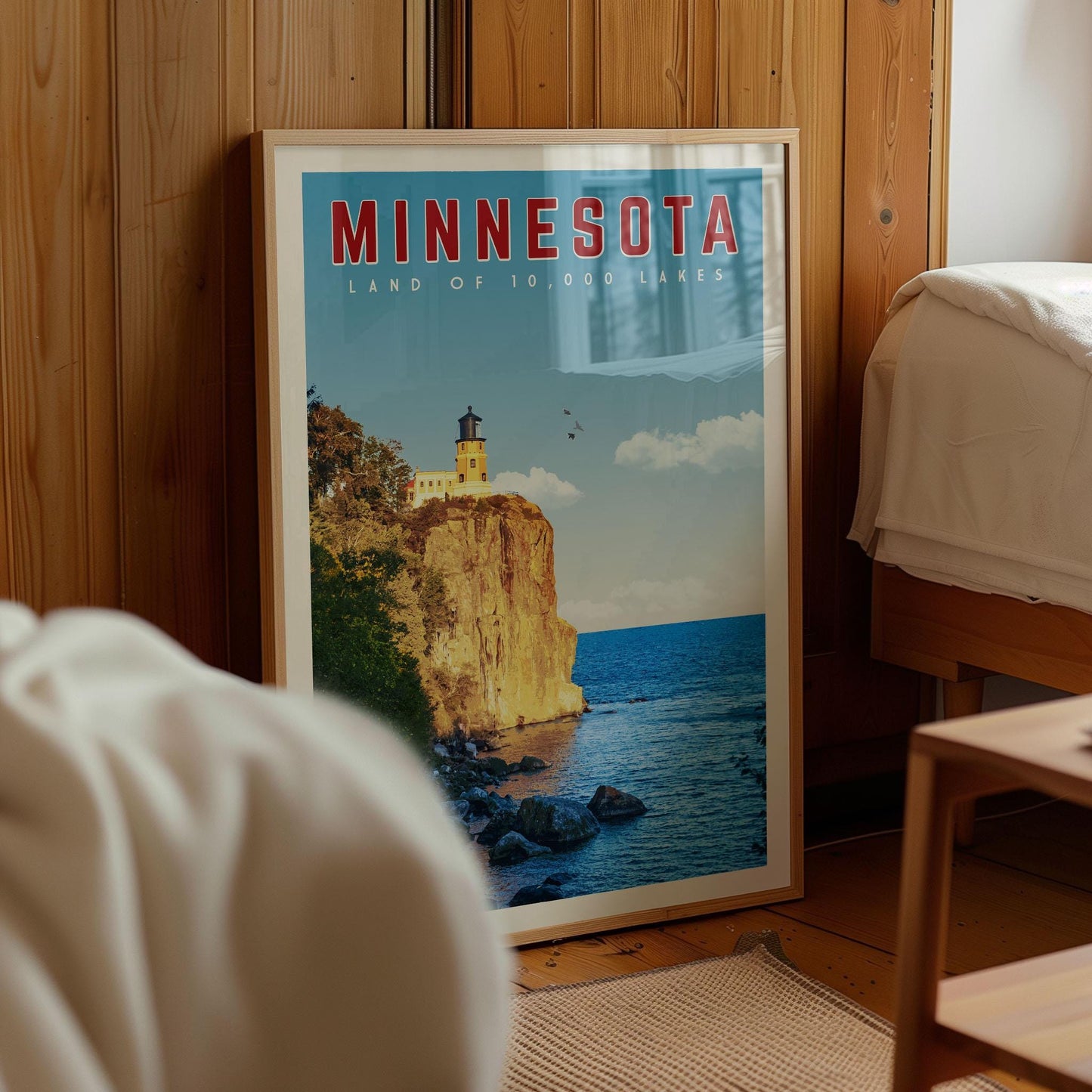 Minnesota Poster, Minnesota Framed Print, Minnesota Wall Art, Minnesota Decor, Minnesota Gift, Minneapolis Travel Poster, Minnesota Map