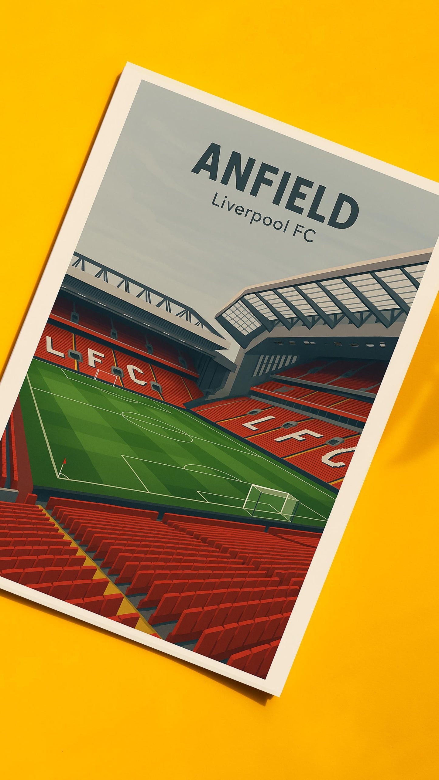 Liverpool FC Anfield Poster Wall Art, Football Premier League Print, Home Décor Gift for Wedding & Birthday, Liverpool Stadium Poster
