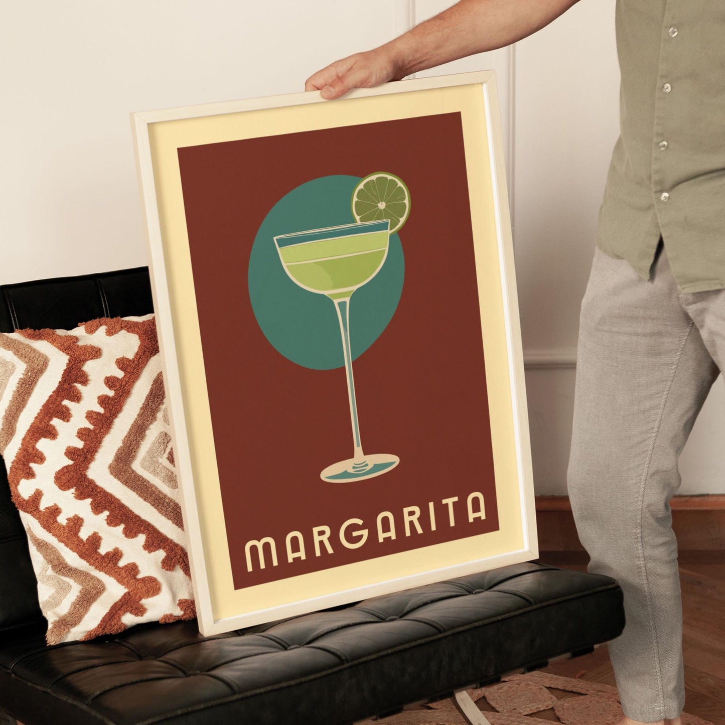 Margarita Cocktail Print, Margarita Cocktail Poster, Bar Wall Art, Classic Bar Cart Art Prints, Retro Cocktail Print, Bar Cart Accessories