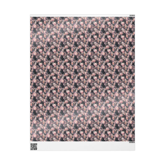 Bat Birthday & Baby Shower Wrapping Paper Creepy Cute Gift Wrap for Goth Moms, Witchy Babies, Alternative pastel goth Halloween Present wrap