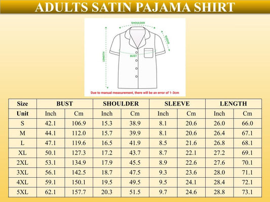 Witchy Magic Satin Pajama Set, Fantasy Spellbook, Potion, Bat & Crystal Print Sleepwear, Magical Short Sleeve Button Up Loungewear For Women