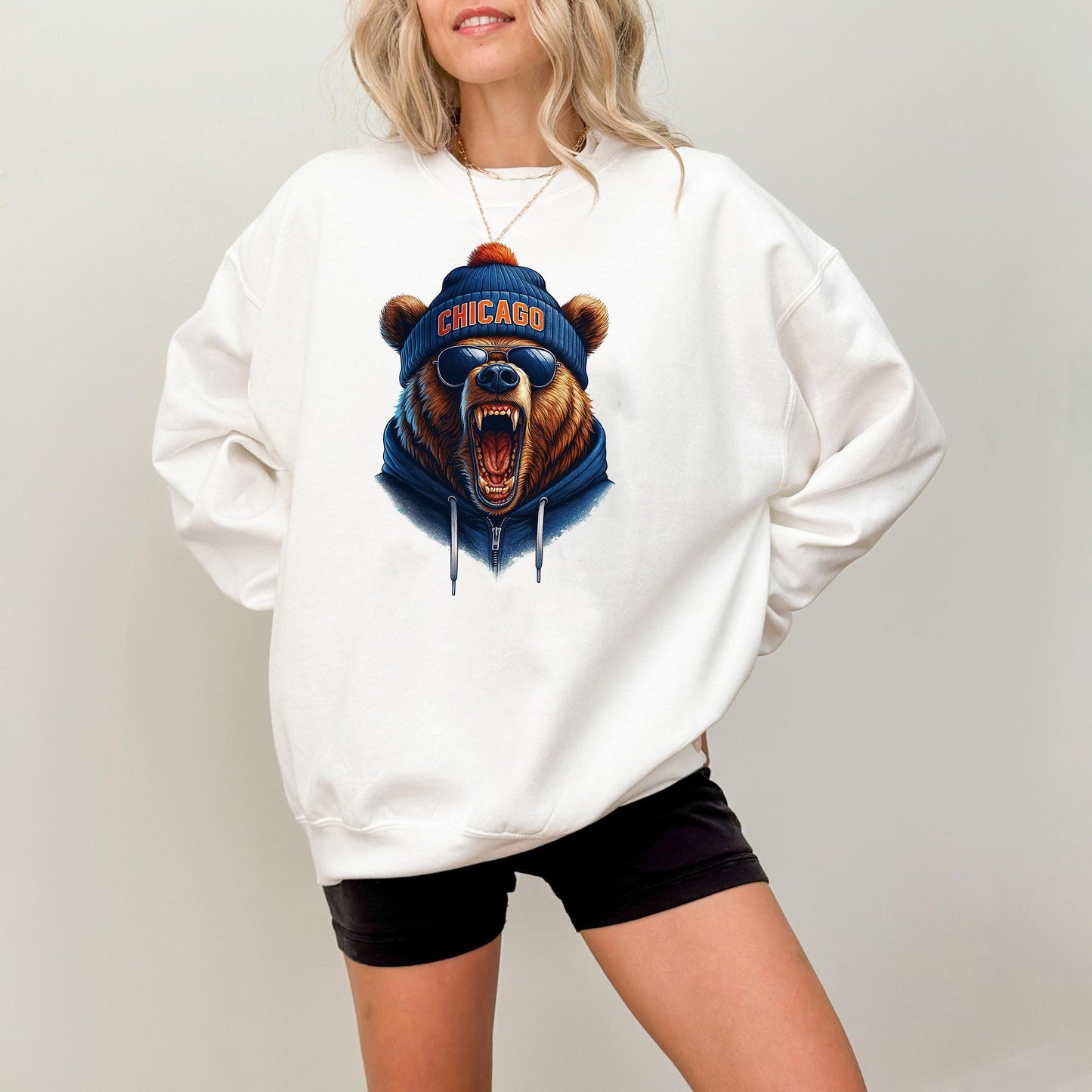 Chicago Football Spirit Animal Sweatshirt,Chicago Football Sweatshirt, Football Game Day, Chicago Shirt, Trendy Chicago Football Fan Gifts