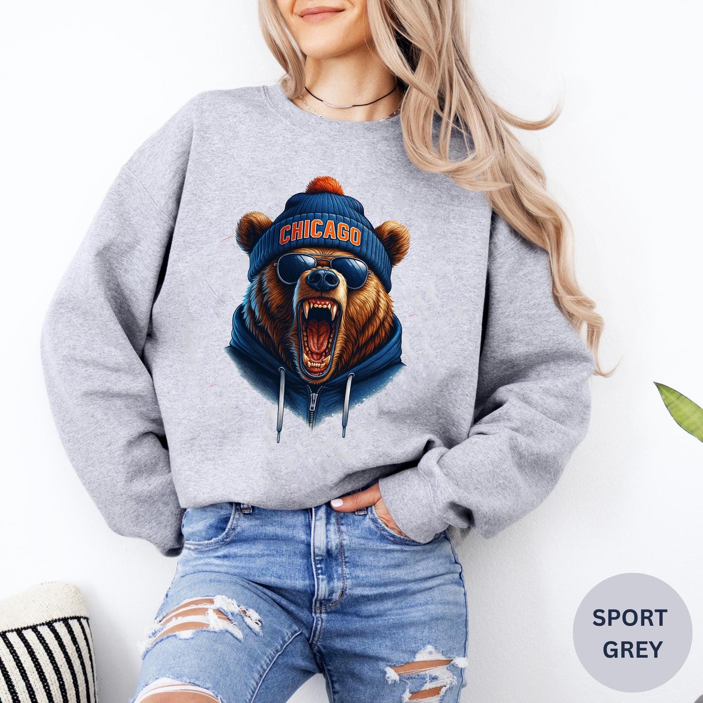 Chicago Football Spirit Animal Sweatshirt,Chicago Football Sweatshirt, Football Game Day, Chicago Shirt, Trendy Chicago Football Fan Gifts