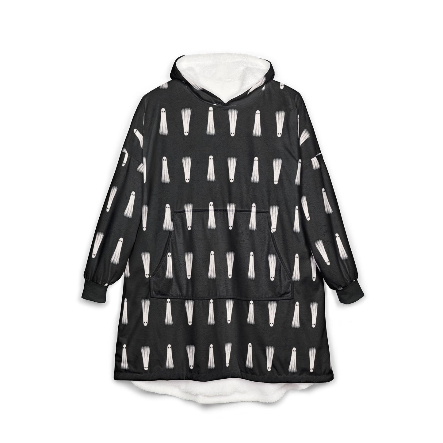 Spooky Ghost Hooded Blanket: Halloween Costume, Soft Polyester Fleece