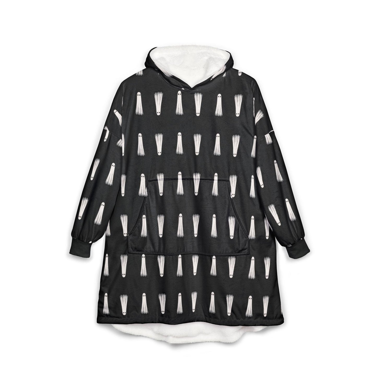 Spooky Ghost Hooded Blanket: Halloween Costume, Soft Polyester Fleece